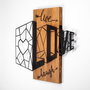 Wallity Live Love Laugh - 380 Escultura de Pared en Nogal y Negro